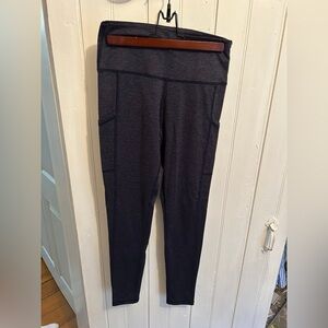 (3/$20) Aerie large long navy blue high waisted leggings with side phone pocket